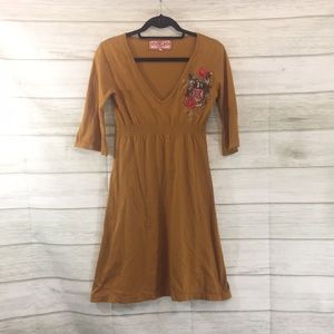 JWLA • Johnny Was Embroidered Peace Crest Dress